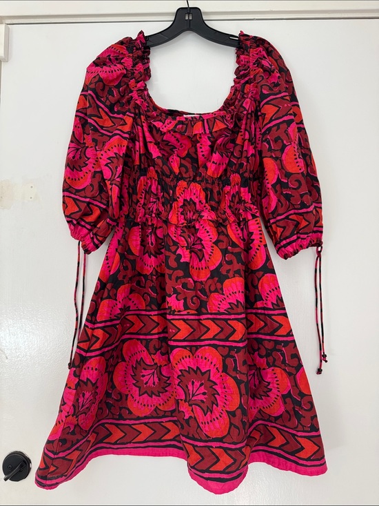 House of Harlow 1960 Dresses & Skirts - House of Harlow 1960 Pink and Black Floral Print Peasant Dress